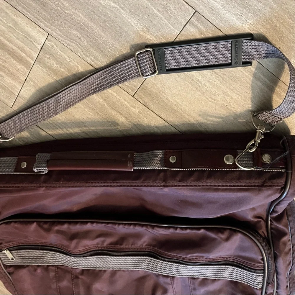 Vintage Samsonite Folding Garment Suit Clothing Travel Bag Luggage Sentry II Red